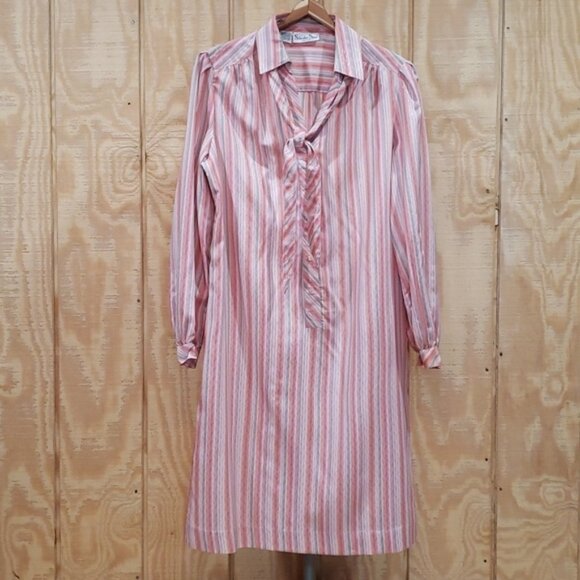Schrader Sport New York Pink Stripe Button Front Shi… - Picture 1 of 6